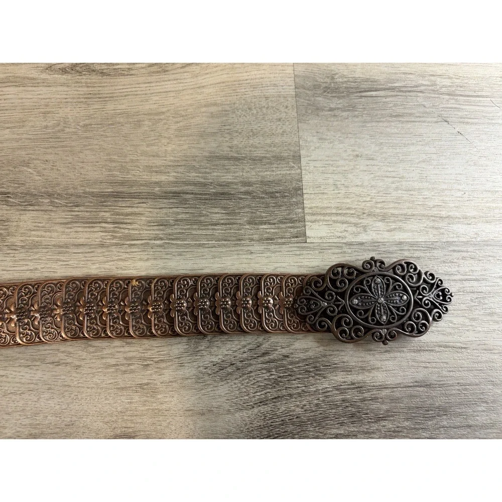 Joan Rivers Classics Collection Bronze Tone Metal Stretch Belt‎ w/ Buckle